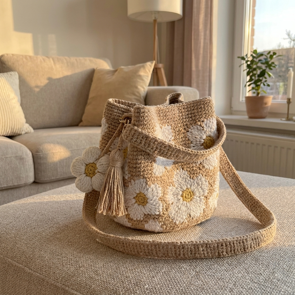 Bolso Crochet Floral
