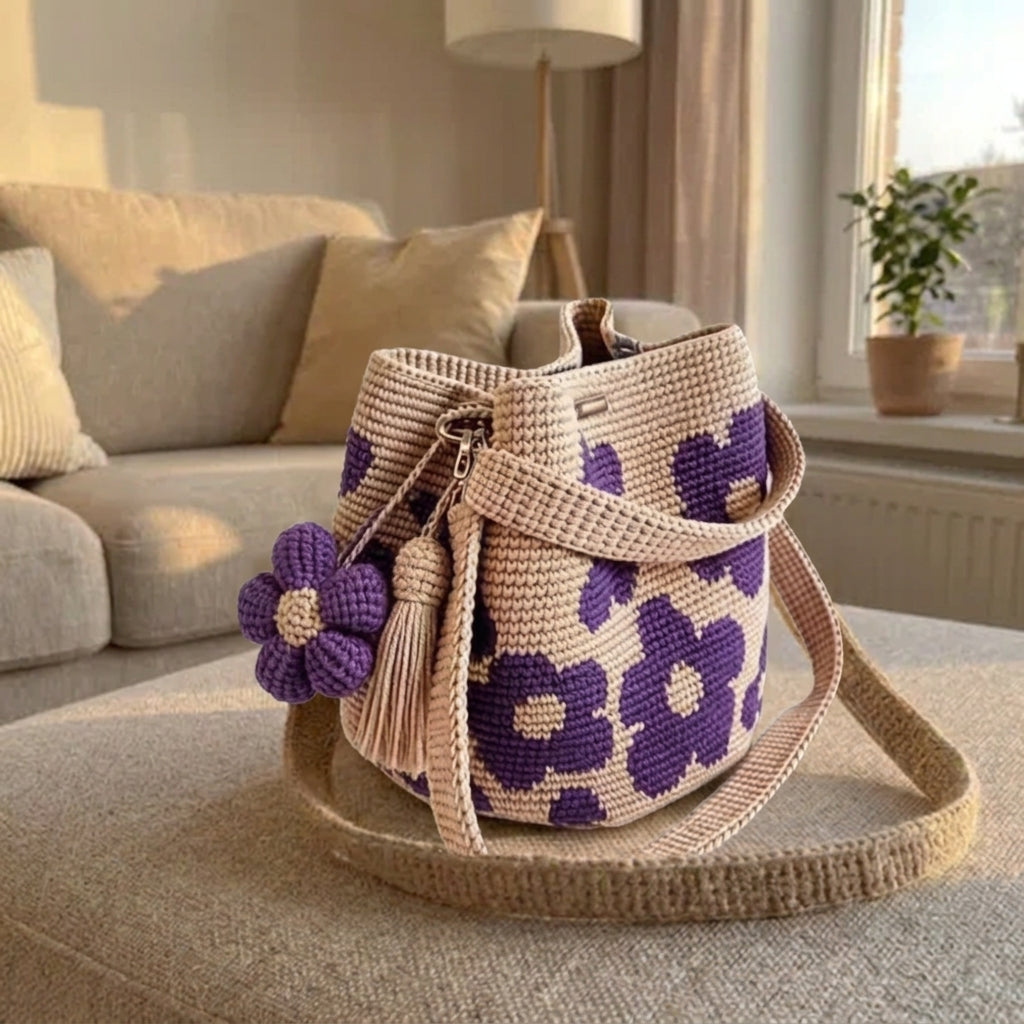 Bolso Crochet Floral