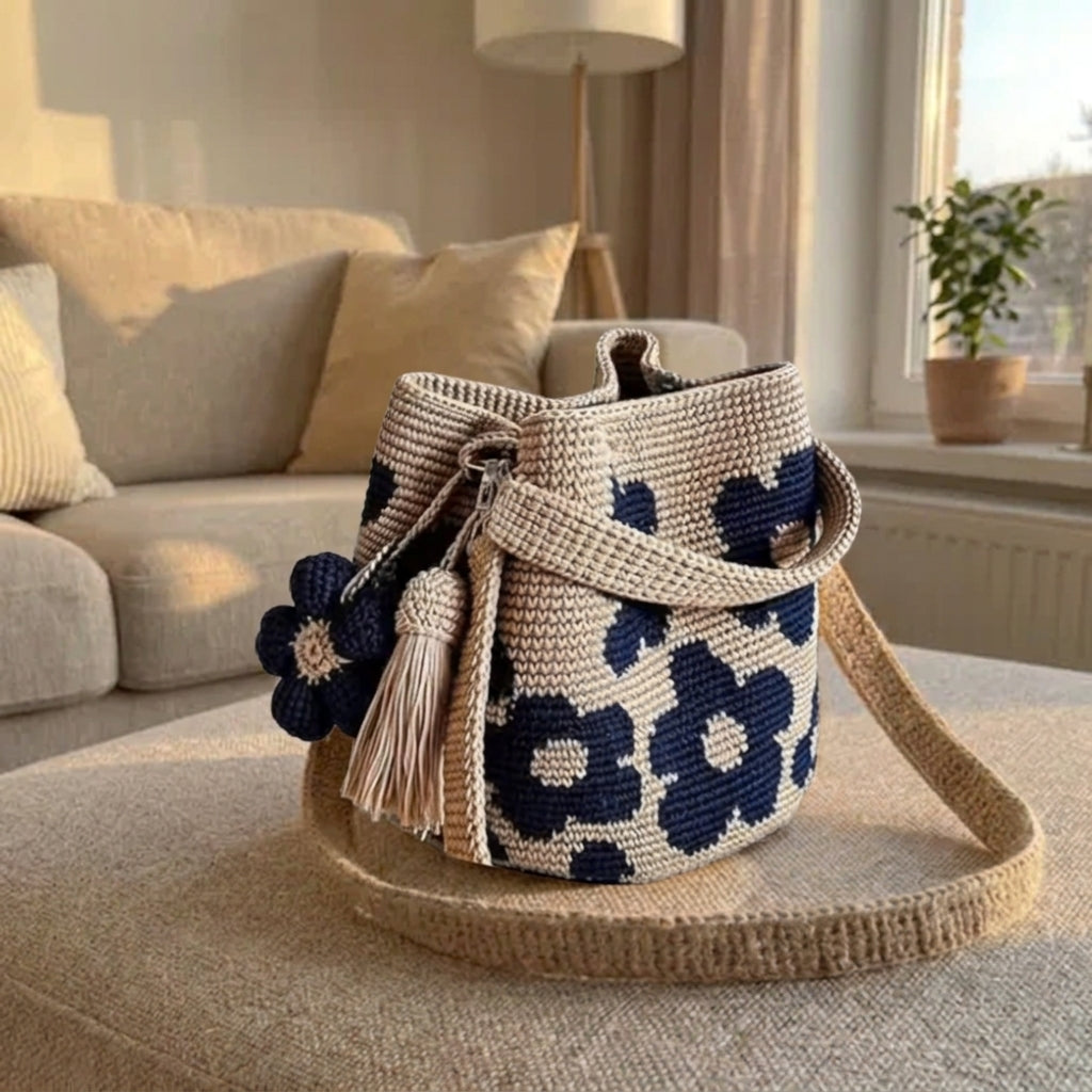Bolso Crochet Floral