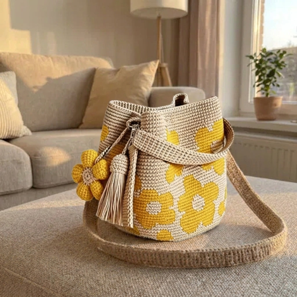 Bolso Crochet Floral