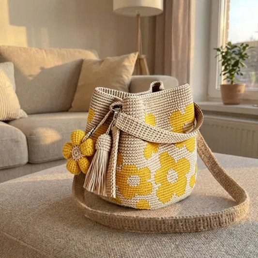 Bolso Crochet Floral